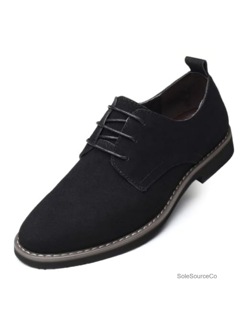 Mens Suede Leather Dress Shoes Casual Lace Up Oxfords